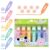 Spiareal 6 Pcs Soccer Highlighters with Stamper, Soccer Kawaii Multicolor