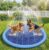 Splash Pad for Dogs, Inflatable Water Sprinkler Pad for Summer Outdoor Fun, Heavy-Duty Non-Slip Water Play Mat for Pets, Durable Backyard Fountain Pool for Garden/Lawn，66.93in