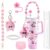 Spmtowft 40 oz Tumbler with Handle and Straw, Carrier Bag, Gym Water Bottle Travel Mug and Sleeve Holder for Men Women (Pink strawberry with 5pcs Accessory Kit)