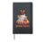 Spooky Queen Ghost Witch Hat Halloween Costume Women Girls Hardcover Journal, Black