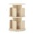 SPORFIT 2-Tier 360° Rotating Bookshelf, 26″ Tall, Natural