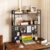 SPORFIT Desktop Bookshelf, 37” Desktop Organizer Shelf with Pegboard