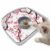 Spring Cherry Blossoms Feeding Mat, Pink Flower Branch Gray Border Waterproof Foldable Pet Cat Dog Food Mat Placemats for Cats Dogs Water Bowl 17.7×11.8in