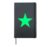 Spring Green Star on Multiple Colours Hardcover Journal, Black