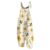 Spring Summer Plus Size Overalls for Women 2026 Floral Boho Jumpsuits Rompers Dresses Cloth Loose Fit Bib Baggy Jumpers Pants Beige 3XL