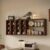 Square Multi-Compartment Wall-Mounted Shelf, Solid Wood Display Rack, Mini Cube Organizer for Tea Cups, Home Decor