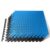 SQUATZ Thick Puzzle Exercise Mat, 6 Pcs EVA Foam Interlocking Tiles Protective Flooring for Gym Equipment and Cushion for Workouts, Durable Non-Skid Texture, Easy to Assemble, Blue and Black