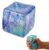 Squishies Stress Fuzz Balls for Adults, Squishies Squishy Stress Ice Cube, Squishy Slow Rising High Density Ice Squeeze Ball Cubes Cube Sensory for Office Anxiety Stress Relief (Green)
