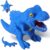 Squishy Dinosaur Toys (Blue) Dinosaur Stress Balls for Kids and Adults, Sand Filled Dinosaur Squishy Toys, Dino Sensory Fidget Toys, Squish Squeeze Ball, Stretch Stress Relief Toys for Gifts