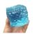 Squishy Ice Skin Fidget Toy, Shiny Square Stress Relief Squeeze Soft Cube Slow Rebound for Friend Festival Gifts(Blue)