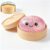 Squishy Squeeze Bao Bun Toy with Steamer, Soft Slow Rebound Stress & Anxiety Relief Sensory Fidget Ball for Kids Adults(Pink)