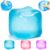Squishy Stress Cube Fidget Toys, High Density Slow Rising Squeeze Cube, Soft Gel Sensory Fidget Toy for Adults & Kids, Anxiety Relief Squishies for Autism ADHD, Classroom Prize (Blue-1)