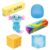 Squishy Toys Set, Cute Axolotl Fidget Toys, Ice Cube Stress Balls, Butter Squishy Toys & Cheese Squishy Set-Slow Rising Stress Ball & Glitter Stretchy Squishies Balls for Kids Adults