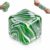 Squishy Toys with Flow Pattern, Jumbo 2.75 Inch (7CM) Slow Rising Sensory Squeeze Cube for Kids Ages 3+ & Adults, Soft Desk Toy, Party Favor Gift(Green)