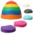 SRO Solutions Stepping Stones for Kids | 10 Piece Balance & Sensory Play Set, Non-Slip Stackable Stones with Educational Cards, Indoor & Outdoor Obstacle Course Toy | 3+ Years