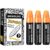 SRUOLOC 3 Jumbo Permanent Markers Orange, 15mm Thick Wide Tip, Large Acrylic Paint Markers for Rock Painting, Poster, Stone, Ceramic, Glass, Wood, Canvas
