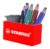 STABILO Markdry – Marker Pen – Magnetic Pot x 5 Felt Pens for Whiteboards and Whiteboards + 1 Markdry Cloth