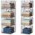 Stackable Closet Organizers and Storage Baskets, 4-Tier Closet Shelf Organizer , Space-Saving Clothes Storage Drawer, Foldable Clothes Storage Bins for Closet Organizer System, Black(Patent 30022416)