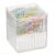 Stackable Paper Clip Holder, Clear Desk Organizer, Small Acrylic Box, Cube Acrylic Organizer, Office Supply Accessory Case for Paper Clips, Display, Hair Ties, Stamps, Desk, Home, 2 Pack