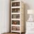 Stackable Plastic Storage Bins with Lids 5 Tier, Collapsible Closet Organizers and Storage with Wheels for Living Room,Office,Dorm 18.9″ W x 10.6″ D x 46.9″ H