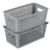 Stack It Plastic Storage Basket with Handles, Gray, Set of 2