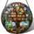 Stained Acrylic Jigsaw Puzzle Bookshelf Tree Suncatcher 7.4 in 83 Pieces Real Magic Library Floral Window Hanging Reading Nook Decor Tree of Knowledge Gift for Book Lovers Teacher Librarian