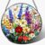 Stained Glass Window Hanging, 8 Inch Wildflower Stained Glass Suncatcher, Suncatchers for Windows Hanging, Wildflower Window Decor, Florist Gift, Flower Lover Gifts, Gifts for Mom, Grandma