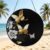 Stained Glass Window Hanging, Gold White Butterflies Black