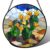 Stained Glass Window Hanging Green Cactus with Yellow Flowers Large 7.8 Inch – Suncatcher Door Garden Sun Catcher Home Decor Birthday Christmas for Woman Nana Friend Men Kids