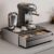 Stainless Steel Coffee Station Organizer with Sliding Drawer,Countertop Espresso Machine Stand,Coffee Pod Storage Holder for K-Cup Mugs Coffee Accessories,Space Saving Kitchen Coffee Bar Organizer for