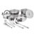 Stainless Steel Cookware Set, 14 Piece with Steel Handle, Composite Bottom for Daily Cooking (14)