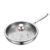 Stainless Steel Frying Pan with Lid, Hammered Finish Skillet