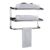 Stainless Steel Multi Layer Bath Towel Rack Bathroom Pendant Multi Function Display Rack (Size : 57cm) (57cm)