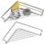 Stainless Steel Sink Corner Rack, Over Sink Dish Drying & Sponge Organizer