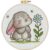 Stamped Cross Stitch Kits for Beginners-Cute Rabbit,with Embroidery Hoop