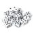 Standard Dice,16Mm Bulk White Opaque Black Pips Six Sided Dice Set
