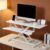 Standing Desk Converter 38″ W,Height Adjustable Sit Stand Workstation with Gas Spring Lift,Wide Keyboard Tray Dual Monitor Riser,Ergonomic Desktop Stand for Home Office