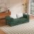Star20XX Sofa Bed, Convertible Couch Bed, Chenille Floor Couch, Modular 3-Seat Folding Sleeper Sofa for Guest Room, Apartment, Dorm, Green, 80 Inch with 2 Pillows