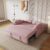 Star20XX Sofa Bed, Sleeper Sofa, Pink Velvet Sofa, Retractable 2-Seat Loveseat Couch, Armrest Storage, Pull-Out Bed for Small Spaces, 54 Inch