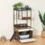 STARVELA Cat Litter Box Enclosure Cabinet with Cat Tree Tower, Hidden Cat Washroom Furniture, Industrial Wooden Cat House with Multi-Level Perch & Storage Shelves for Indoor Cats