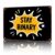Stay Binary Comic Explosion Vintage Metal Wall Art Signs 8X12 In