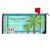 Stay Calm Palm USA Fully Magnetic Mailbox Cover, Tropical Coastal Beach Summer Mailbox Wrap with Address Numbers, UV-Protected, Fits Standard Mailboxes
