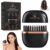 Steam Hair Straightener Brush Mini for Cordless Travel Portable Curling Cepillo Iron De Vapor para el Cabello Small Women Con Flat Size Styling Tools Appliances Comb Heated Rechargeable (Black)