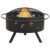 Steel Outdoor Fire Pit with Mesh Cover and Poker, 29.9 Inch XXL Large Bowl for Garden Patio Warmth