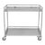 Steel Rolling Utility Cart Foldable 2-Shelf 660lbs Capacity