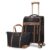 Stella Blanc Luxe 2-Piece Softside Carry-On Luggage Set with Travel Tote, Lightweight Expandable Spinner Suitcase, Water-Resistant Polyester, 8-Wheel 360° Spinner Wheels, Black