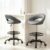 Stella Mia Ergonomic Drafting Chair for Standing Desk, PU Leather Bar Stool