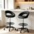 Stella Mia Office Drafting Chair for Standing Desk, PU Leather Bar Stools