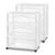 Sterilite 2-Pack Wide 3-Drawer Cart, Storage Closet Organizer with Wheels, White – Plastic Drawers and Containers for Bedroom, Cabinet, Clothes, Dresser, and Kitchen Pantry Organization