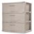 Sterilite 3 Drawer Wide Storage Tower, Plastic Weave Organizer, Grey Pumice – Lightweight Opaque Container for Bedrooms, Closets, or Bathrooms